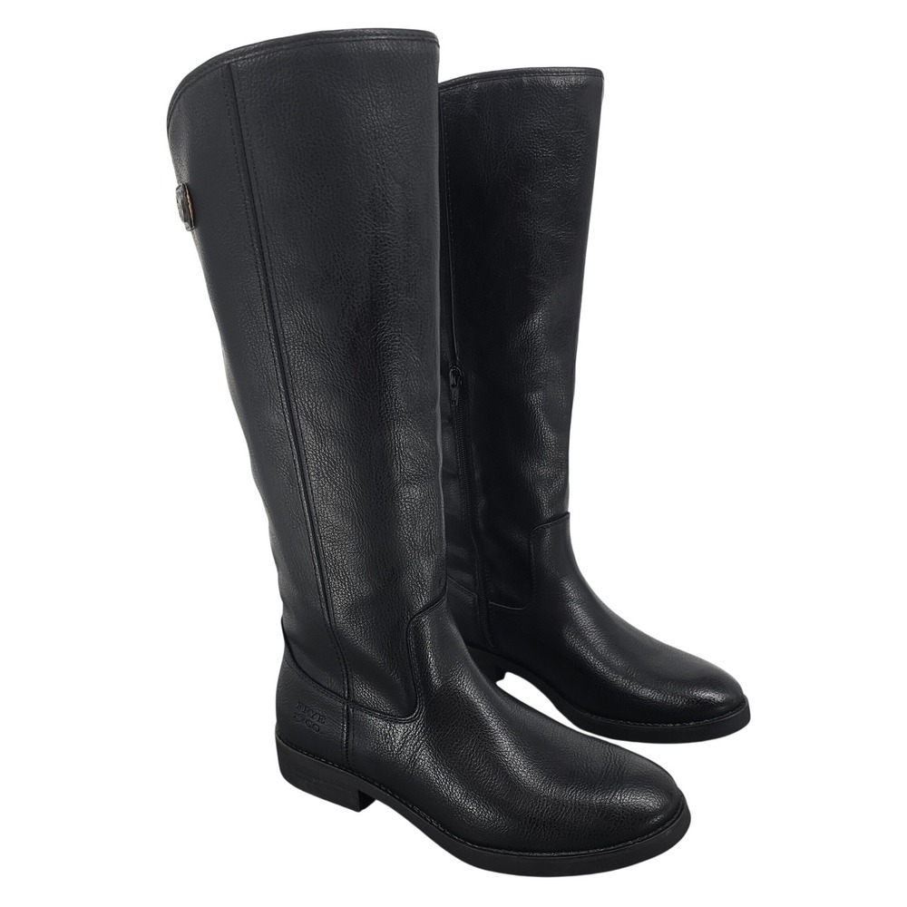 Frye and Co Kellie Button Leather Tall Riding Boots Womens 9 Equestrian Side Zip